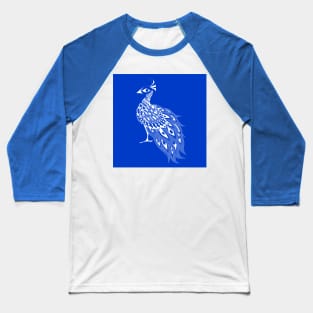 kawaii blue peacock ecopop Baseball T-Shirt